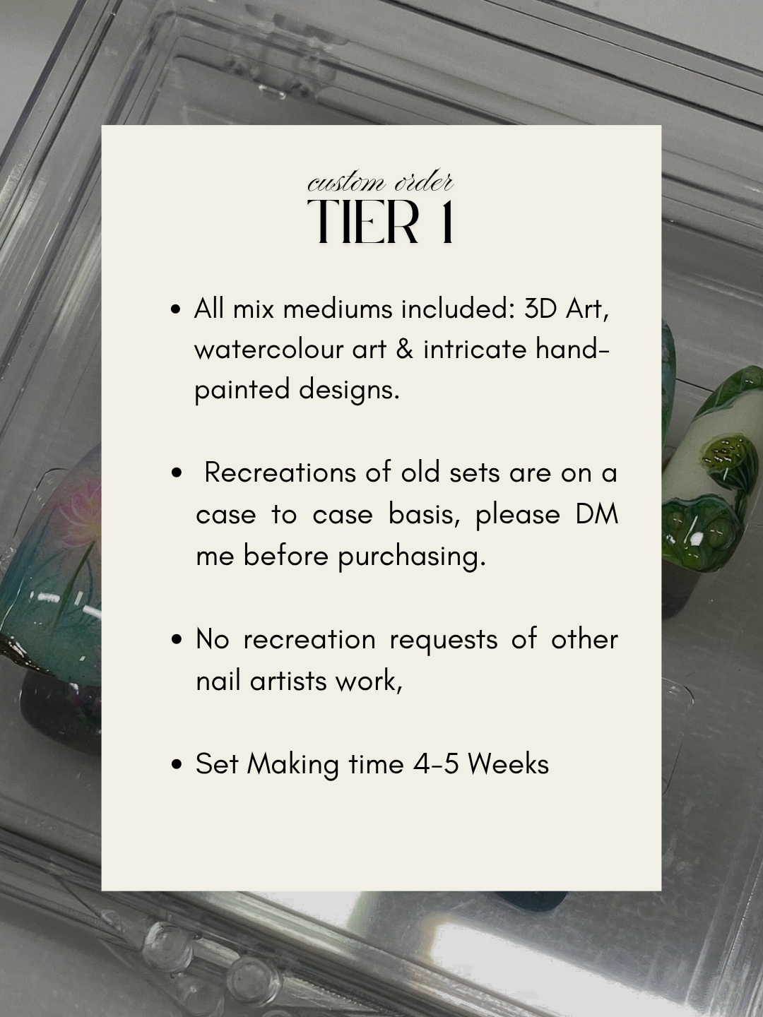 Custom Order - Tier 1
