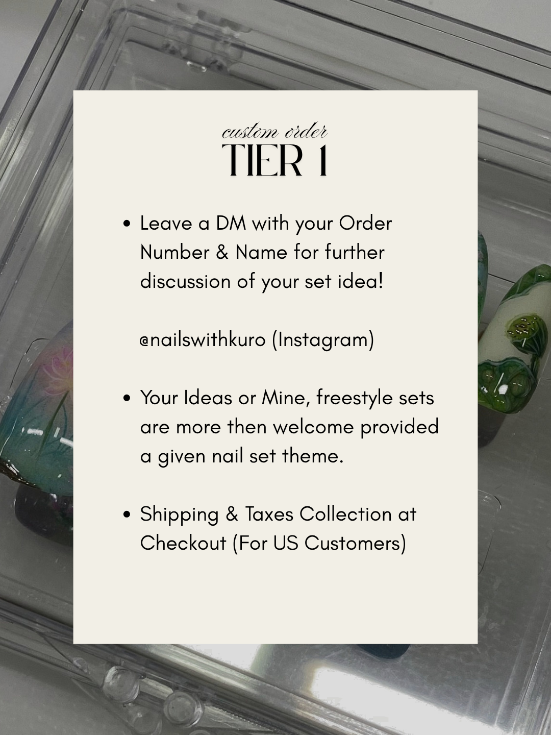Custom Order - Tier 1